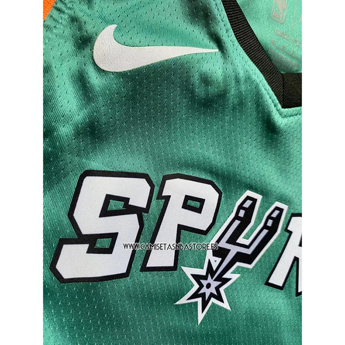 Jeremy Sochan NO 10 Camiseta Nino San Antonio Spurs Ciudad 2022-23 Verde